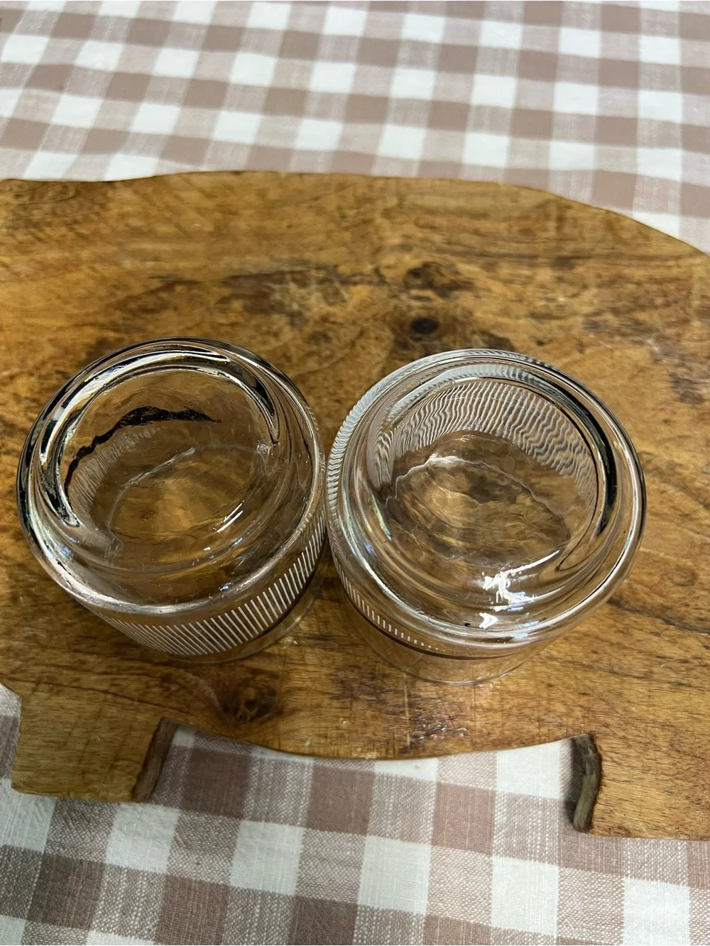 Vintage drinking glasses lowball black and white replacement retro